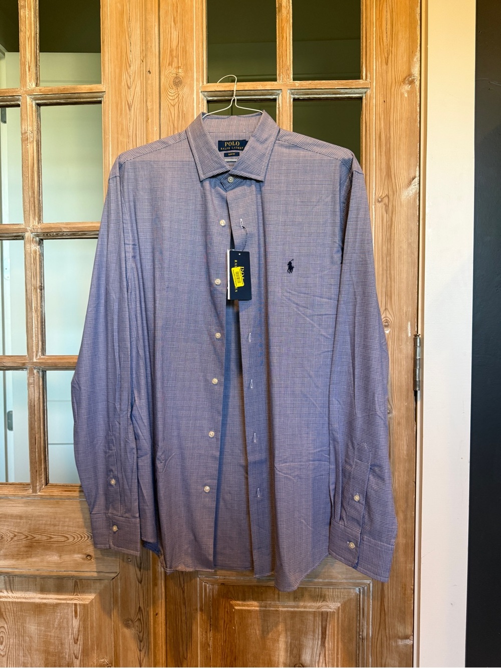 Polo by Ralph Lauren Lavender-Blue Checked Dress Shirt slim Fit